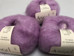 Angel by permin silk mohair - i smuk pastel lilla